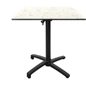 Restootab Klappbarer Terrassentisch im Compact HPL Terrazzo-Nachbildung 70 x 70