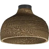 Ledvance Deckenleuchte Decor Cardboard Hat braun aus Wellpappe, leicht, E27, 360 mm Durchmesser, Leuchtenschirm aus recyceltem Material, nachhaltig durch austauschbare Lichtquelle, einfache Montage