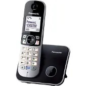 Panasonic KX-TG6811, DECT-Telefon, Freisprecheinrichtung, 120 Eintragungen, Anrufer-Identifikation, Schwarz, Silber