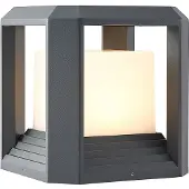 LUCANDE Serenella LED Gartenleuchte Anthracite - , Serenella, Schwarz, für Terrasse, Metall, Modern