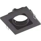 LINDBY Downlight Thorid, schwarz, 10 x 10 cm, 10er-Set, GU10