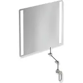 Hewi LED-Kippspiegel basic, matt der Serie 801, mit integrierter LED-Beleuchtung felsgrau