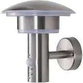 LINDBY Aussenwandleuchte mit Bewegungsmelder LILLIE , alu / grau / zink, Edelstahl, Modern