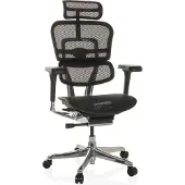 Hjh OFFICE Luxus Chefsessel ERGOHUMAN GEN2 Ergonomischer Bürostuhl mit Armlehnen (höhenverstellbar) Netzstoff Drehstuhl für Büro, Zuhause