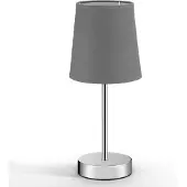 Monzana Nachttischlampe 32cm Stoffschirm E14 Grau Taupe Anthrazit Weiß Wohnzimmer Schlafzimmer Lampe Leuchte Tischlampe Nachttischleuchte Tischleuchte