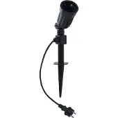 Star Trading Lampenfassung E27 outdoor/Erdspieß 5m schwarz