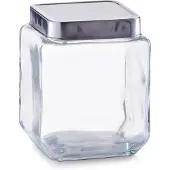 Zeller Vorratsglas, 1100 ml, Edelstahldeckel 11x11x14