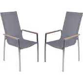 Garden Pleasure Stapelstuhl PAVIA, 2er Set