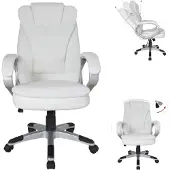 VDD Gaming Schreibtischstuhl - Ergonomisch verstellbar - Weiß - 62x50x115cm
