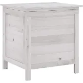 vidaXL Gartentruhe Weiß 50x49x56,5 cm Massivholz Tanne