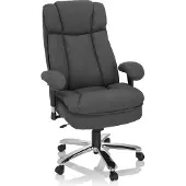Hjh OFFICE BUILDER XXL I | Stoff - XXL Drehstuhl Dunkelgrau