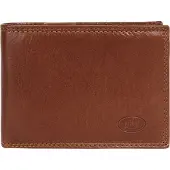 Piké Leichte braune Herren Geldbörse im Vintage-Look, 3-fach klappbar, 9x12x3 cm