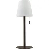 LINDBY LED-Akkulampe Azalea, weiß/braun, 45 cm, CCT, IP44
