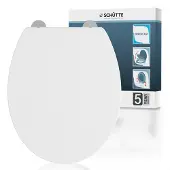 Schutte Duroplast WC-Sitz WHITE, PREMIUM, mit Absenkautomatik und Schnellverschluss