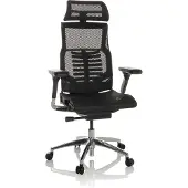Hjh OFFICE High End Bürostuhl POFIT GEN2 Ergonomischer Schreibtischstuhl mit Armlehnen Netzstoff Schwarz Drehstuhl für Büro, Zuhause