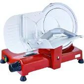 Silva b|kitchen Metall-Aufschnittmaschine, 140W, Messer Ø 25cm, Schärfer, Alu-Rot, 1 Stk.
