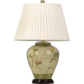 Elstead Lighting Arum Lily Zeitgenössische Schreibtischlampe Porzellan Antikes Messing 1 Licht E27