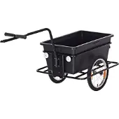 Roland Big Boy Fahrradanhänger mit Hochdeichsel, 90L Recycling-Kunststoffwanne, 16" Speichenräder, max. Zuladung 40 kg, ideal für Gartenarbeit und Einkäufe