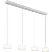 Globo Design-Pendellampe Belinda 4-Licht weiß