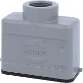 Harting Han 10A Tüllengehäuse niedrig, 1xM20 gerader Kabelabgang, für 1 Bügel (am Unterteil) Verschraubung M20