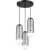 Sollux Pendelleuchte BRINA 3P Schwarz 3xG9 8W Stahl 115x34x34cm