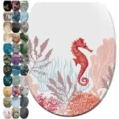 Sanilo WC-Sitz mit Absenkautomatik und Schnellverschluss Sea Horse, Toilettendeckel direkt vom Hersteller, Klodeckel, Klobrille, WC Deckel, WC Brille
