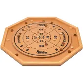 Philos Brettspiel Crokinole 5 in 1 Holzspiel für Kinder und Erwachsene