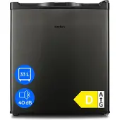 Medion Mini Gefrierschrank (33 Liter Nutzinhalt, 51cm hoch, höhenverstellbare Füße, Griffmulde, manuelle Temperatureinstellung, Stern-Einstufung 4 Sterne, MD37675) grau