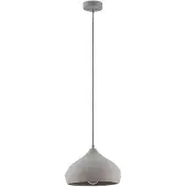 LINDBY Pendelleuchte Morton, Ø 29 cm, grau, Beton, E27
