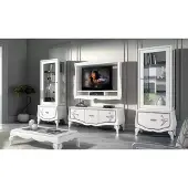 Xl Moebel Gmbh Design Wohnzimmer Set Vitrine 2x TV-Rahmen Wandregal Wohnwand 4tlg.