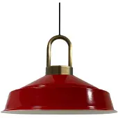 Bamyum Pendelleuchte Asletl-Lock Hängelampe aus Metall Ø40 cm Rot Lampe