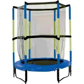 Best Sporting Indoor Trampolin Kids I Trampolin Indoor Kinder mit Ø 140 cm I hochwertiges Indoor Trampolin Kinder in blau-grün I stabiles Indoor Kinder-Trampolin