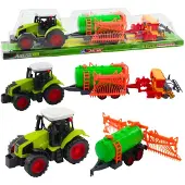Leantoys Traktor mit Tankwagen und Rechen