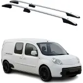 Omtec Dachreling Dachgepäckträger für Renault Kangoo 2008-2024 L2 Langer Alu Grau