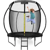 HyperMotion Kindertrampolin 244 cm mit Netz und Leiter – robust und wetterfest