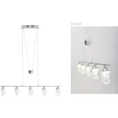 Näve LED Gegenzug-Pendelleuchte; Farbe: chrom, klar, 7052342