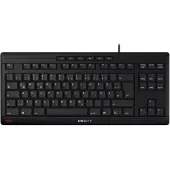 Cherry STREAM KEYBOARD TKL, Kabelgebunden, USB, Scherenschalter, QWERTY, Schwarz
