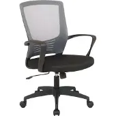 TPFLiving Bürostuhl Kamira mit Netzbezug schwarz/grau