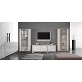 Xl Moebel Gmbh Wohnwand Set 3tlg. Wohnzimmer 2x Vitrine TV-Ständer Klassische Garnitur