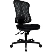 Topstar Bürodrehstuhl Head Point SY ohne Armlehnen - schwarz Sicherheitsdoppelrollen für.