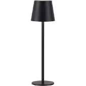 Selltec LED Tischlampe Akku Outdoor Up & Down Lichtaustritt, USB, Dimmbar Touchdimmer schwarz Indoor, Outdoor