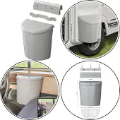 Proplus Abfalleimer mit Deckel Mülleimer Küche Einbau 10L selbstklebendem Aufhängebügel
