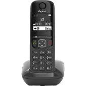 Gigaset AS690, Analoges/DECT-Telefon, Kabelloses Mobilteil, 100 Eintragungen, Schwarz