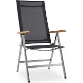 Casa Nova Gartenstuhl ALINE BHT 59x114x69 cm grau Stapelstuhl