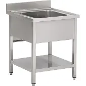Chefgastro 700 Spültisch Grundboden 1 mit te 700 BxTxH 700x700x850mm
