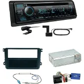 Kenwood KDC-BT560DAB Bluetooth DAB Einbauset für EOS Polo Caddy Amarok Scirocco