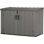 Lifetime XXL Kunststoff Gartenaufbewahrung, Mülltonnen- und Gerätebox dunkelgrau 2,05 m²