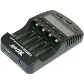 Xcell Schnellladegerät BC-X1000 mit LCD-Display unbestückt, Nickel-Metallhydrid (NiMH), AA, AAA