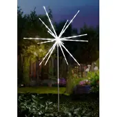 Linder Exclusiv GmbH LED Polarstern Gartenstecker Lichterkette Erdungsstift 70 LEDS Batterie Timer