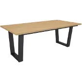 Skraut Home Esszimmertisch, 194x90x74cm, Für 10 Gäste, Stubentisch, Eiche Soft